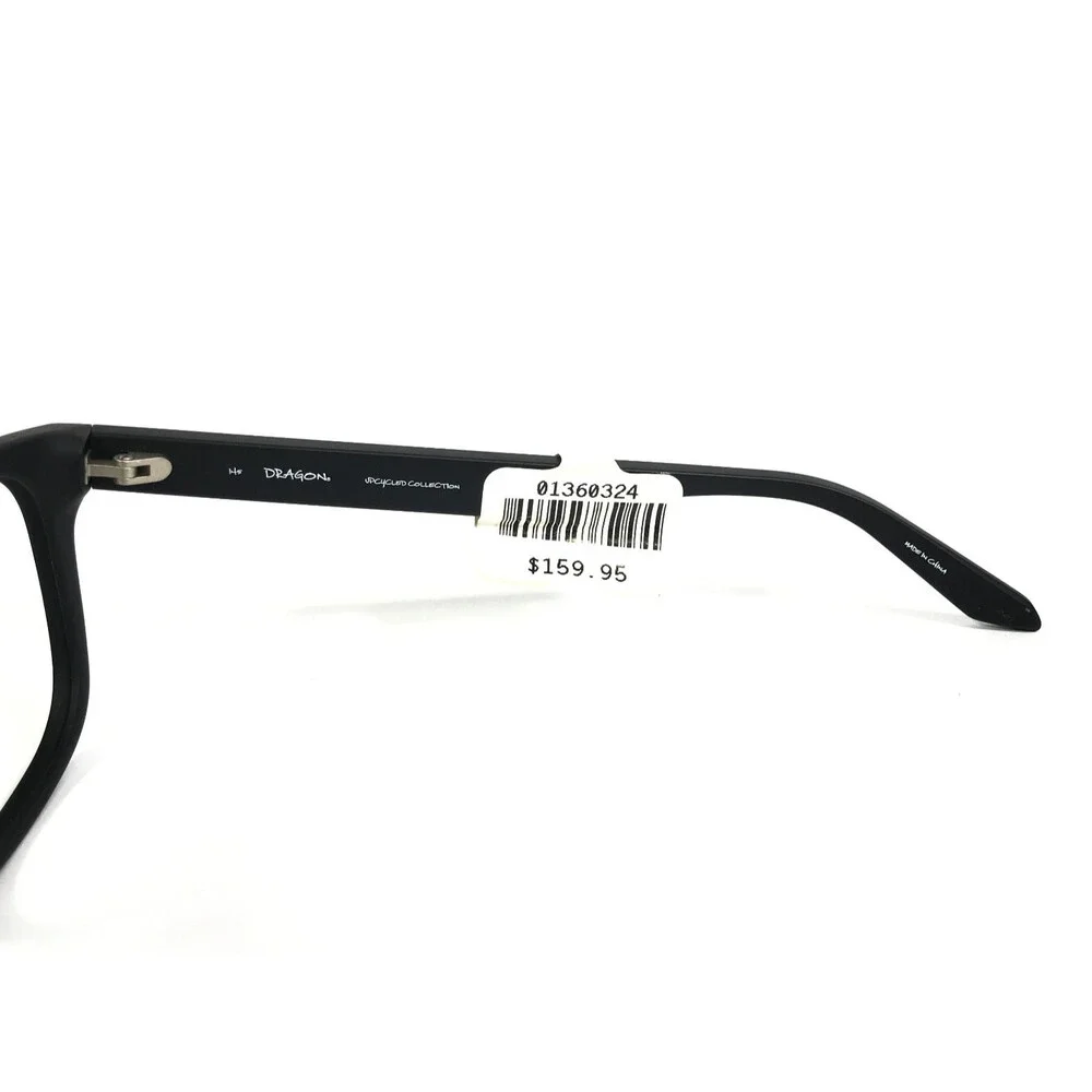Dragon Eyeglasses Frames EDEN LL 002 Matte Black Square Full Rim 56-18-145